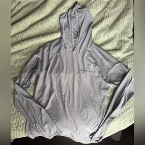 Vineyard Vines Performance Hooded Long Sleeve Shirt Gray size Small
